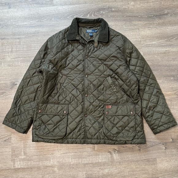 Polo Ralph Lauren Other - Vintage Polo Ralph Lauren Jacket Adult Green Snap Puffer Quilted Coat Mens XXL